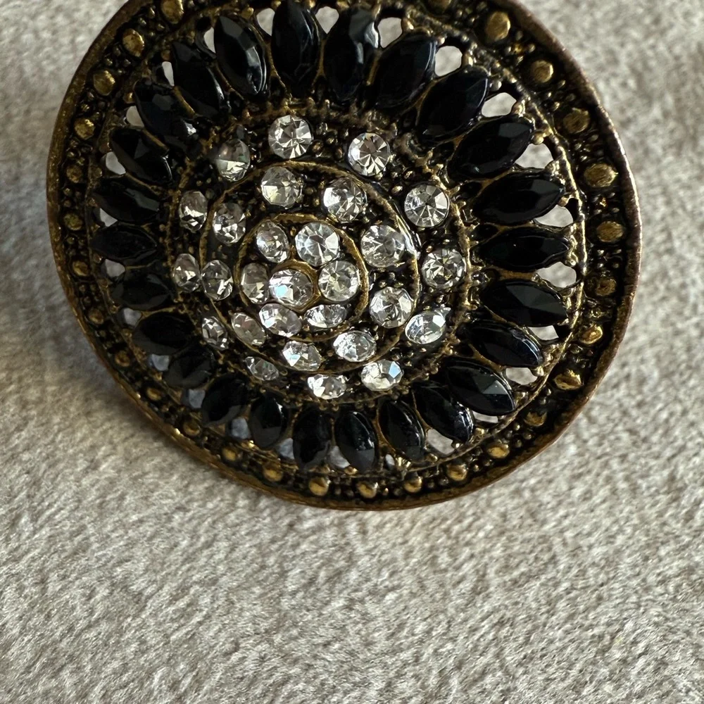 Black and Gold Statement Ring